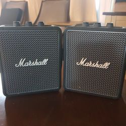 Two Marshall Stockwell 2  Portable Speakers