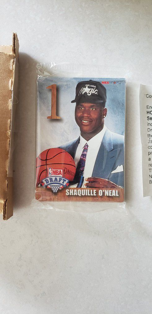 1993 Shaq Shaquille Oneal NBA Hoops Draft Pick Redemption Sealed Set