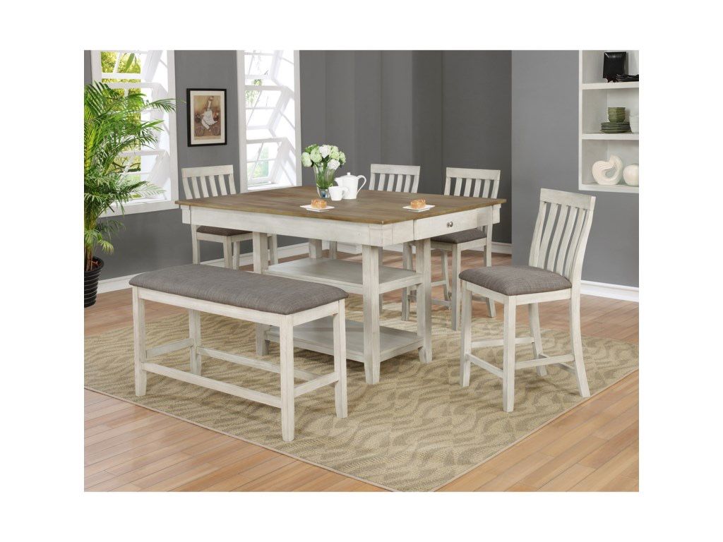 Counter Height Table, 4 Chairs & Bench,All Products : American Fashion Style Bags On Sale