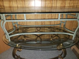 2 metal coffe tables