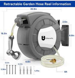 100 ft retractable garden hose reel