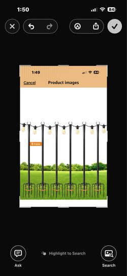 String light poles  black powder coated (9)  total