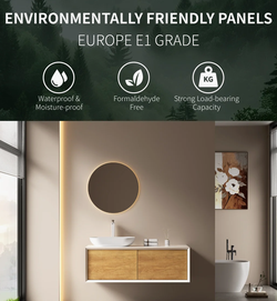 Modern 48" Floating Vanity - Left Faucet With Ceramic Basin - Lattitude Run - White