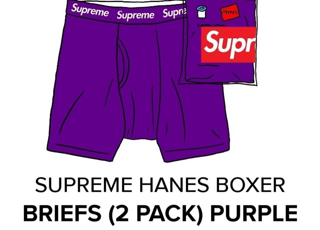 Supreme Hanes Purple Boxers Hanes Boxer Briefs Supreme Hanes