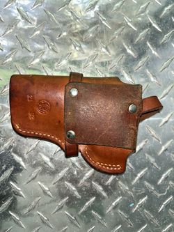 Smith & Wesson Brown Leather OWB Belt Holster RH Model 21 32 .32 Pistol