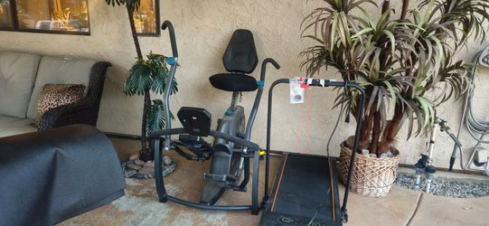 Recumbent Exercise Bike and Treadmill Set