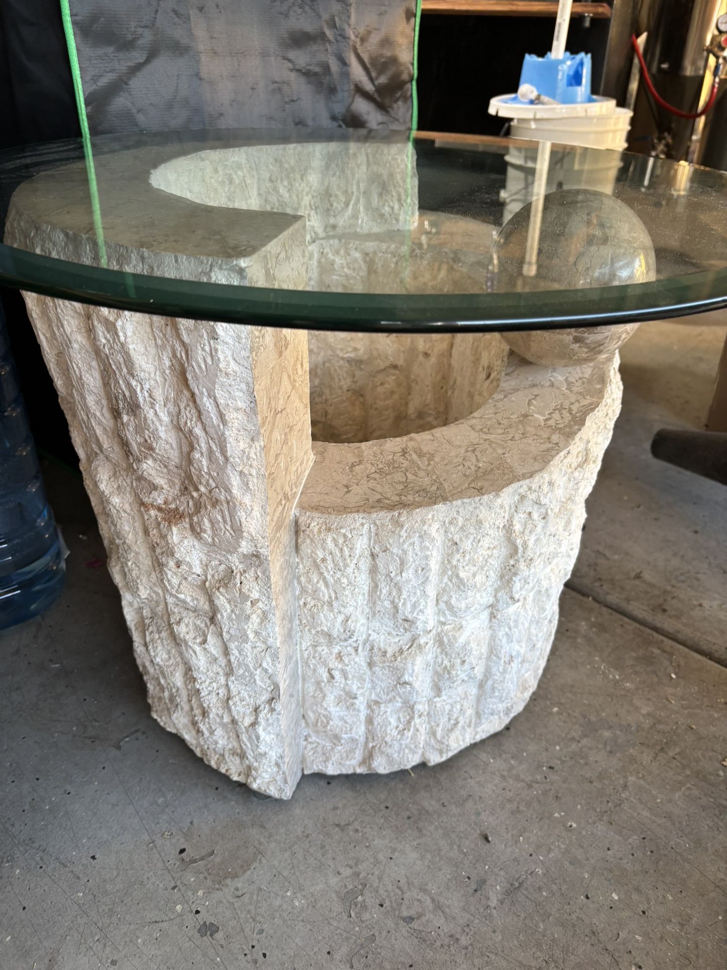 Solid Coffee Table With Glass Top