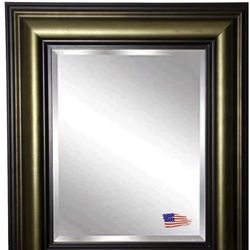Mickey Rectangle Stepped Antique Wall Mirror
