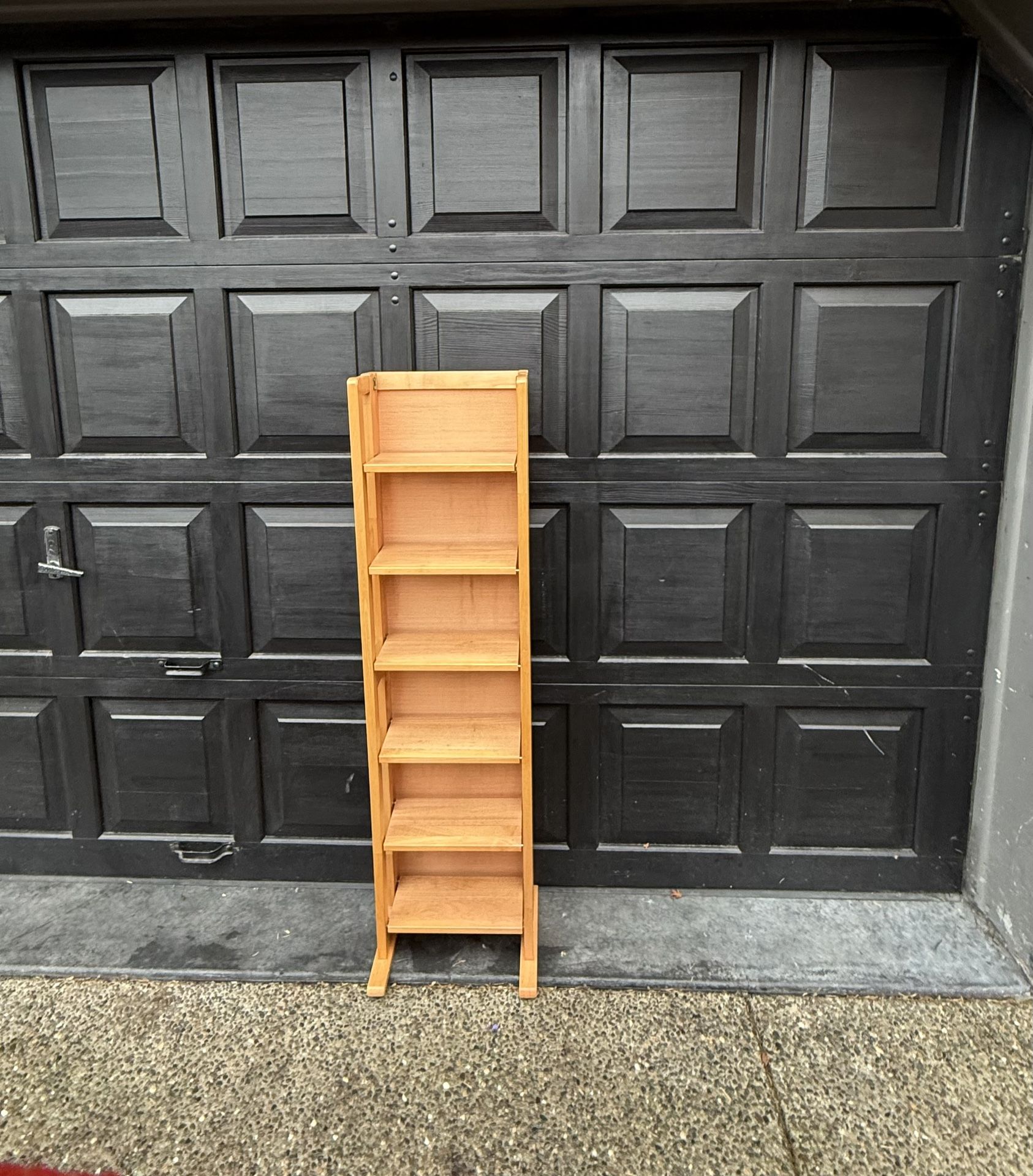Collapsible Wooden Shelf with 6 Foldable Shelves