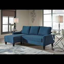 Jarreau Blue Sofa Chaise Sleeper

