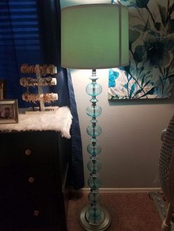 Aqua glass cheap floor lamp