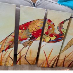 Canvas Tropical Bird Art 