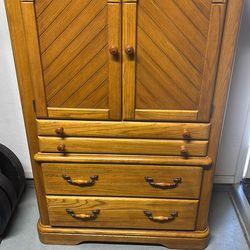 Solid Oak Armoire