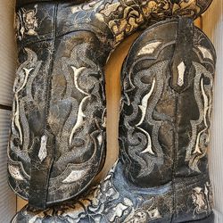 Tin Haul Vintage Python Leather Western Boots