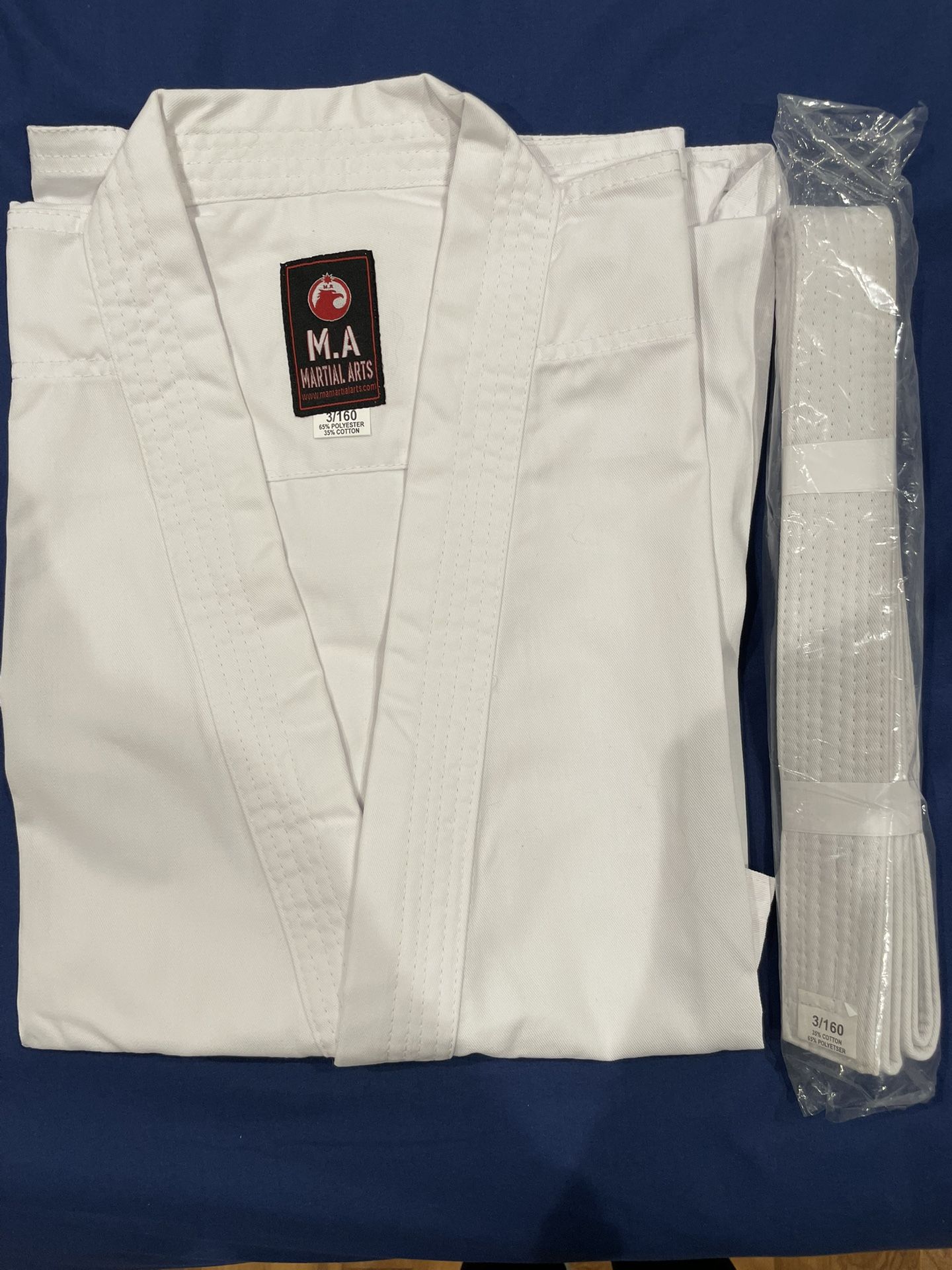 Martial Arts/ Karate/Taekwondo Top And White Belt