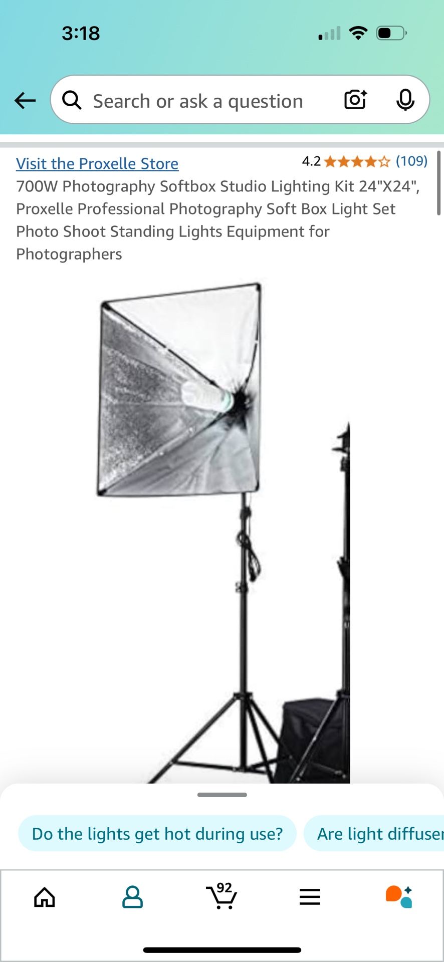700W Photography Softbox Studio Lighting Kit 24"X24", Proxelle Professional Photography Soft Box Light Set Photo Shoot Standing Lights Equipment for P
