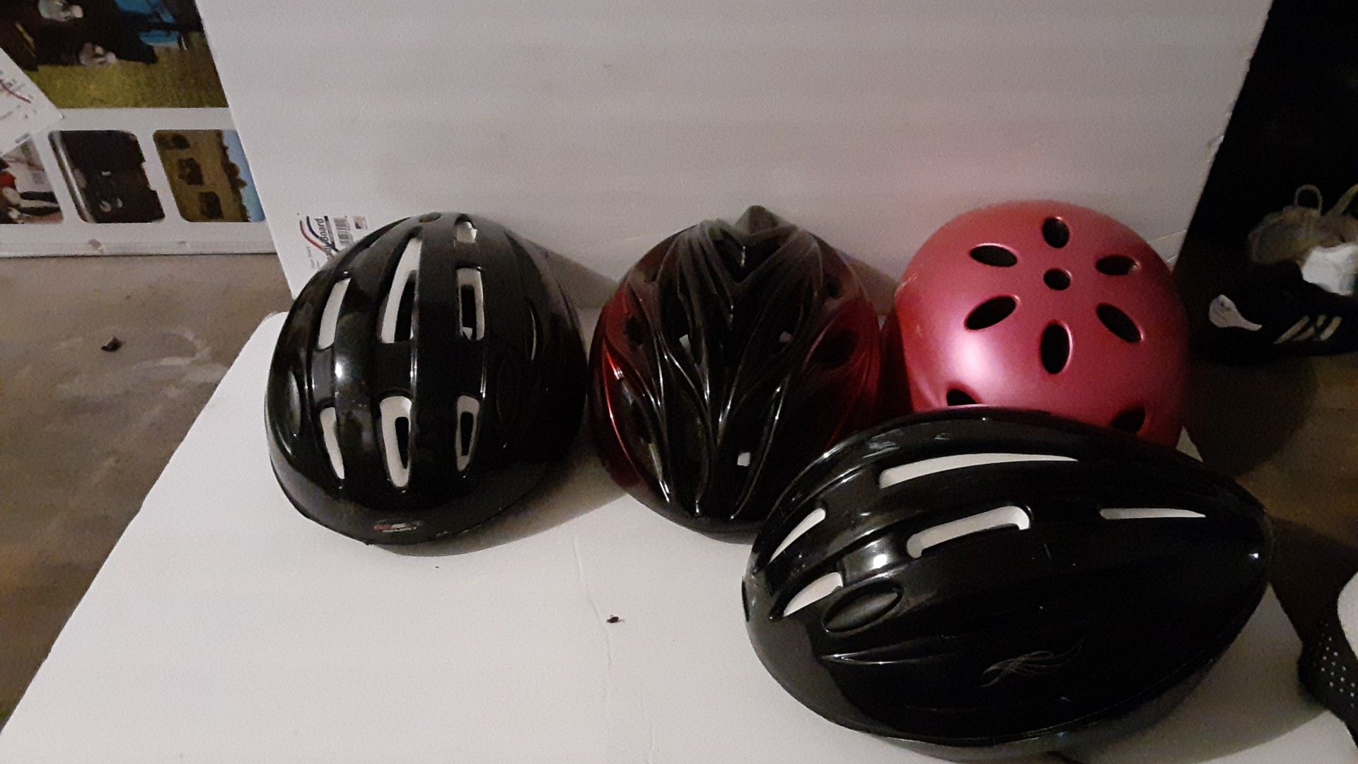 4 helmets