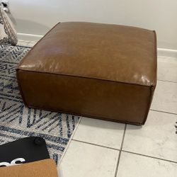 Leather Ottoman 