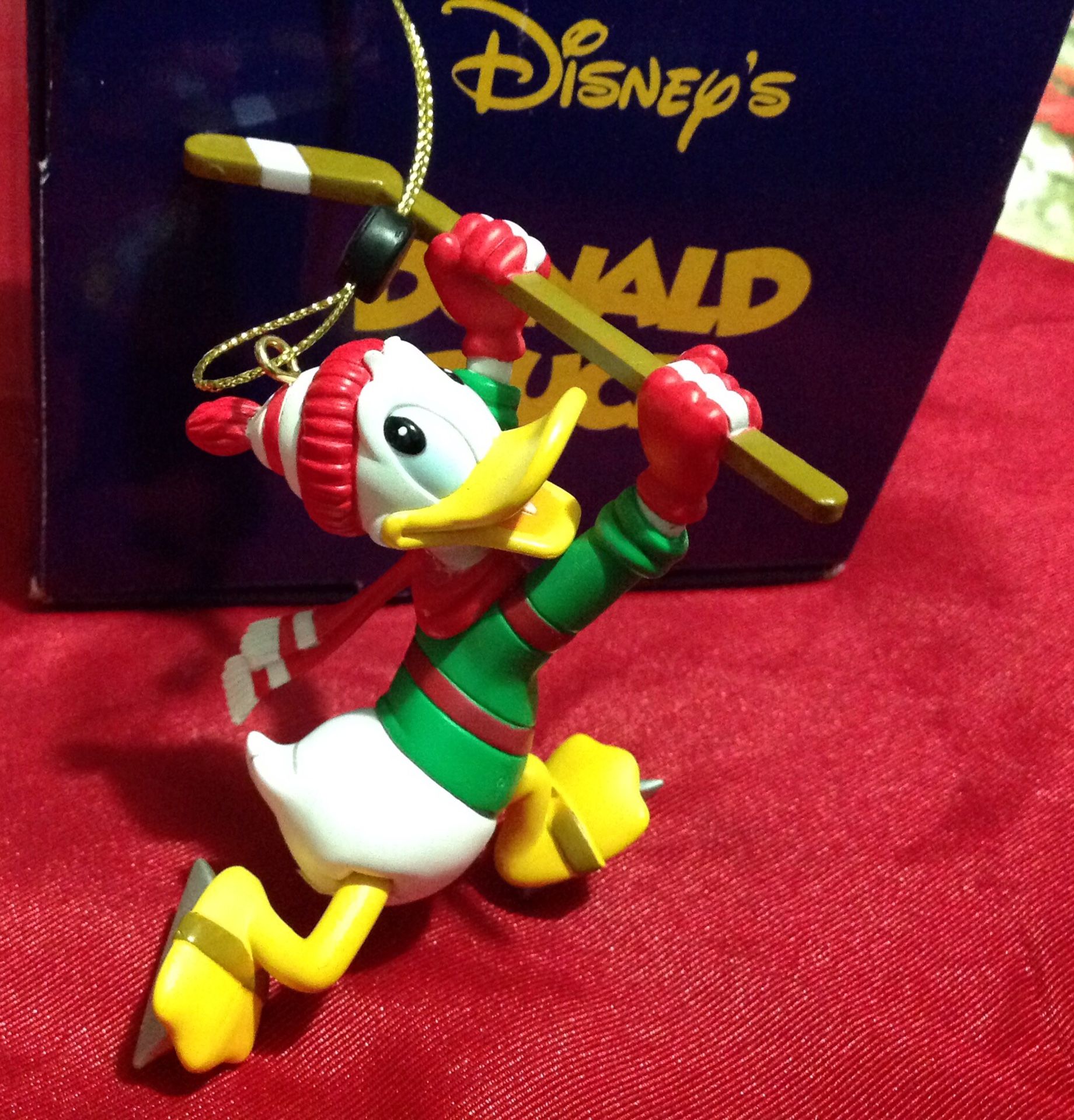 Disney president's Edition Donald Duck Hockey Puck Mickey Mouse Grolier Ornaments