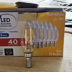 LED Decorative Light Bulbs B10 QTY 12