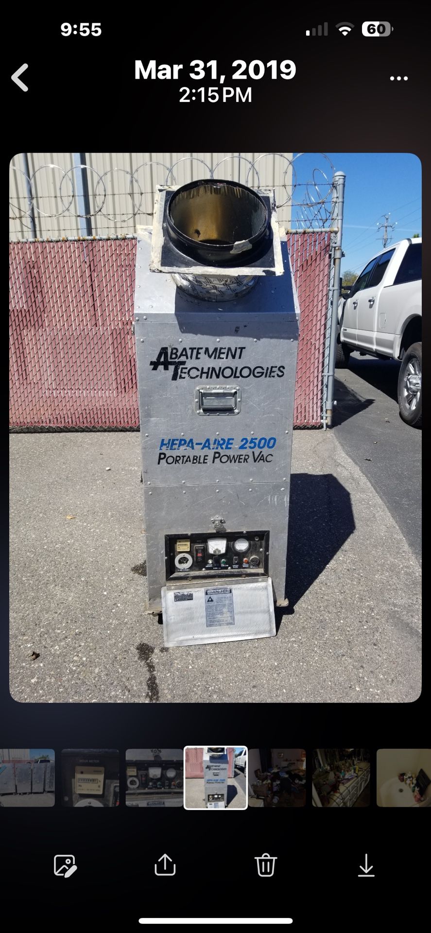 Abatement Technology 2500 CFM Duct Cleaning / Negative Air HEPA Machine