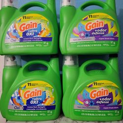 Gain detergent $18 Each (134 loads)