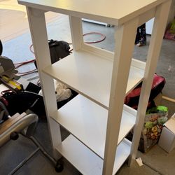 White Three Shelf 