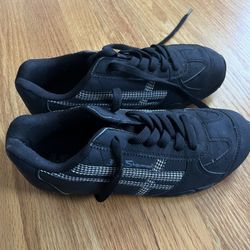 NewBEN SHERMAN “Stevie” Low-Top Lace-Up Leather Black Sneakers Mens Size 7.5