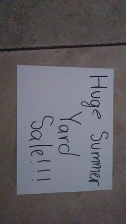Yard Sale July 21 2018 6:30 am-1:00 pm 6108 Bay Club Ct