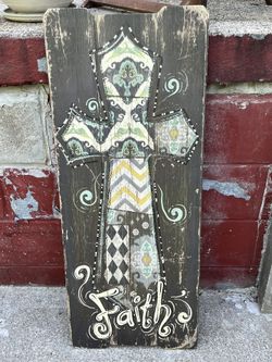 Christian Cross Angel Art Wood