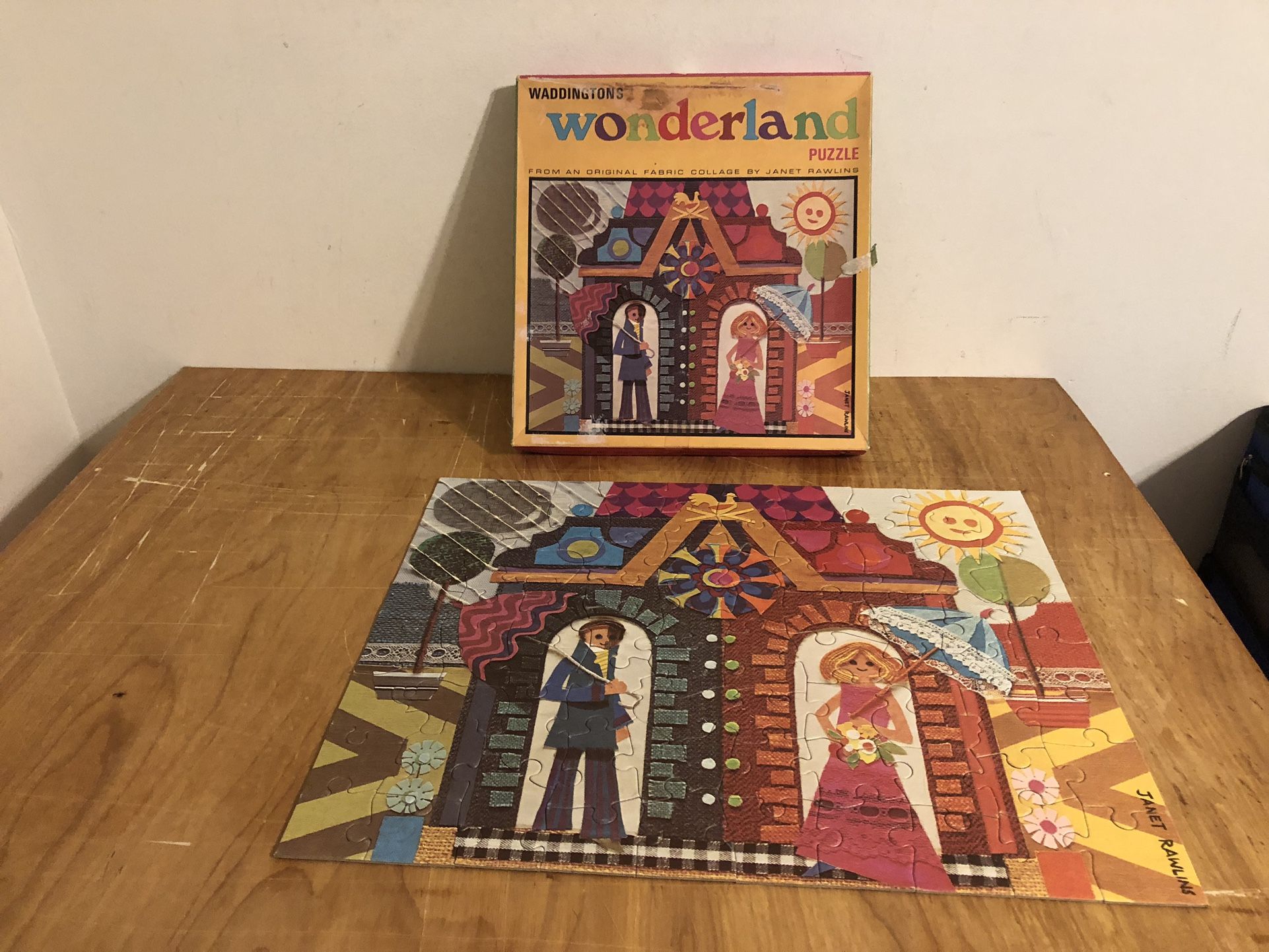 Vintage Waddingtons Wonderland Jigsaw Puzzle Janet Rawlings Complete #546