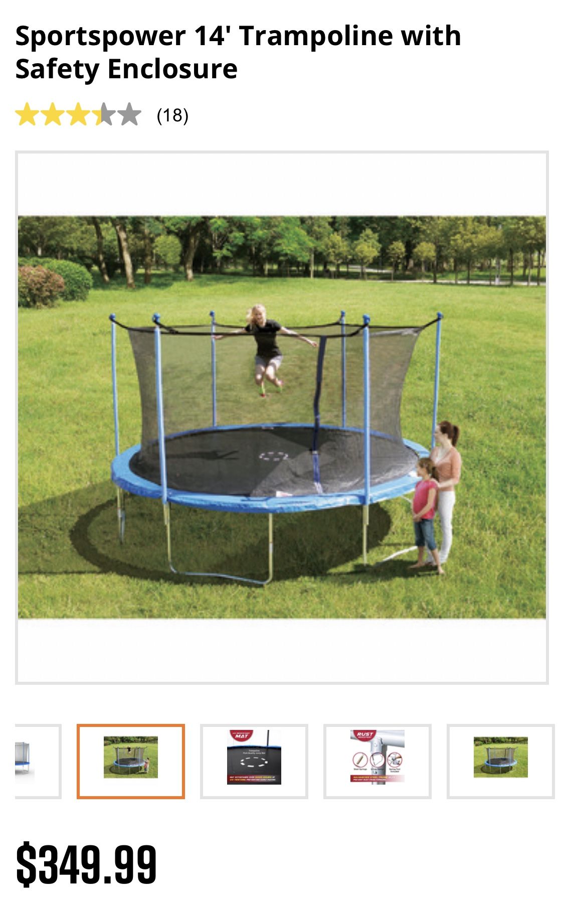 Sportspower 14' Trampoline with Safety Enclosure