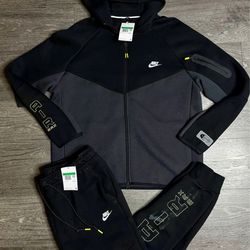 Nike Tech Set Black and Lime Green