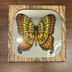 Vintage Painted Butterfly Mirror