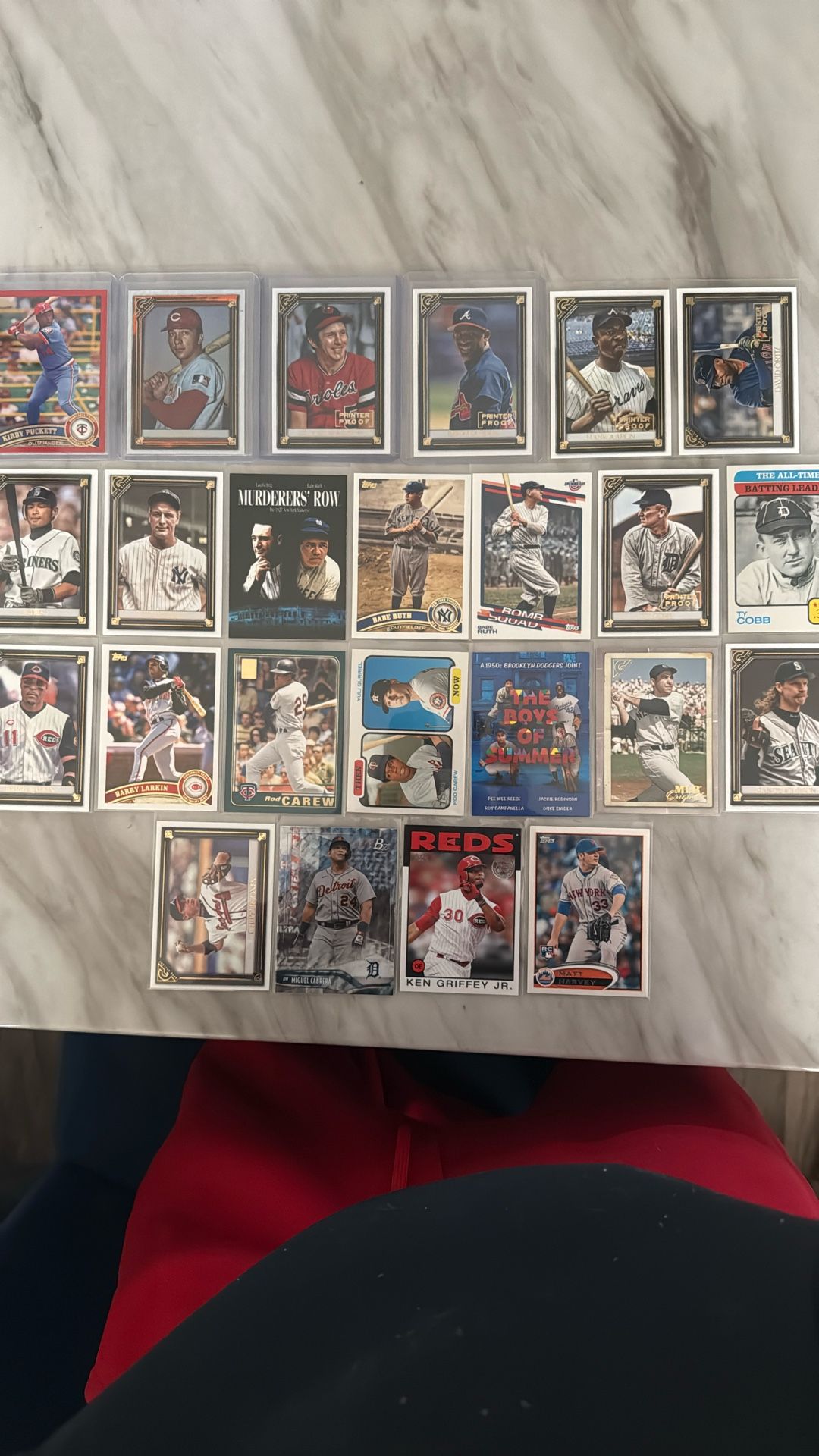 24 Card Baseball HOF Players Lot Includes 2 Numbered Cards