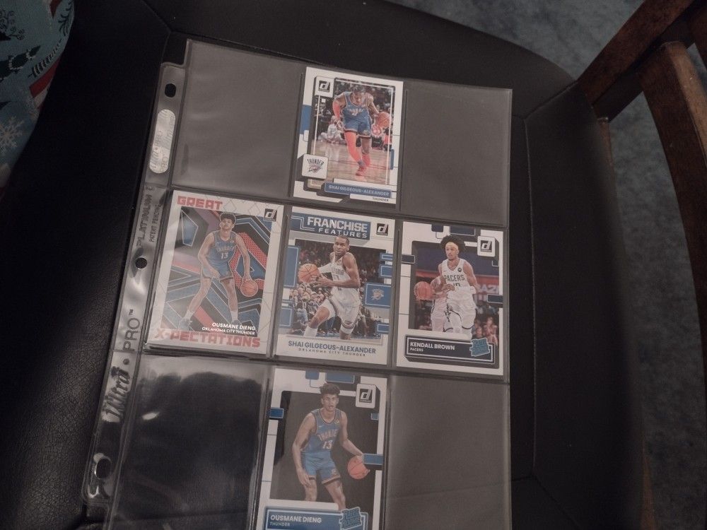Basketball Thunder Cards 2022 Donruss. Dieng, Brown, S Alexander. Cash Porch Pickup Redmond