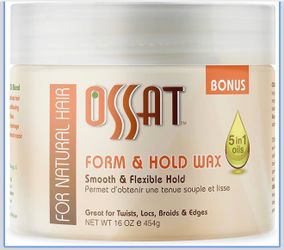 Ossat Form & Hold Wax 16 oz for Twists, Locs, Braids & Edges
