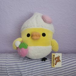 Kiiroitori Plush Rilakakkuma San-x With Tag Cute Kawaii Gift Plushie Strawberry Adorable