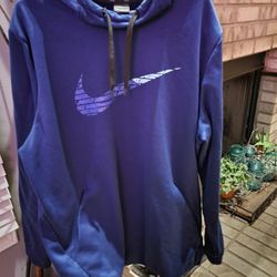 Blue Nike DRI FIT Hoodie 