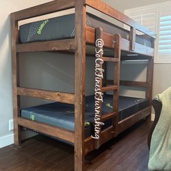 Twin Bunk Bed With Mattress 