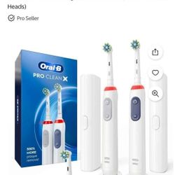 Oral-B Pro Clean Rechargeable Toothbrush (2 Pack + 3 Brush Heads)