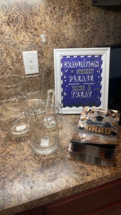 Candy bar set up for grad party