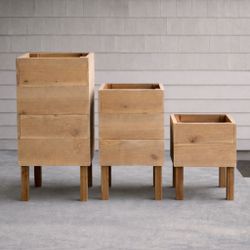 Handmade Cedar Planters Tall Flower Boxes
