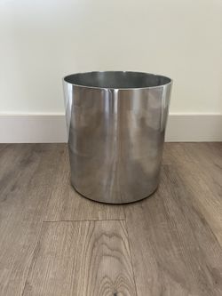 Silver Metal Plant Pot