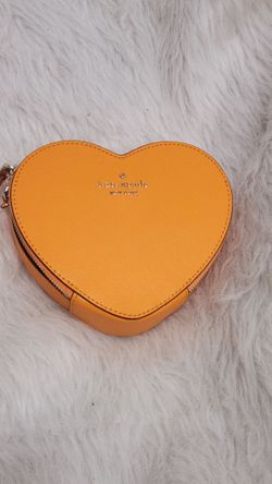 NWT Kate Spade New York Orange Love Shack Mini Heart Crossbody Bag