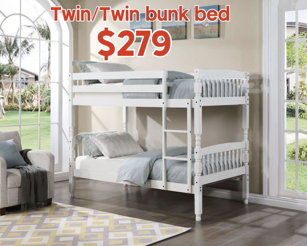 Wood Bunk Bed On Sale! 