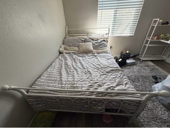 White Full Size Bed Frame