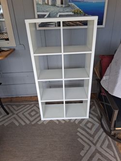 White 8-Cube Storage Shelf Unit