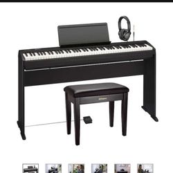 Roland FRP-2-ACR Digital Piano Bundle Black 