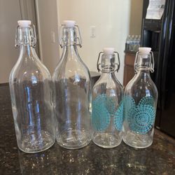 4 Glass Bottles 